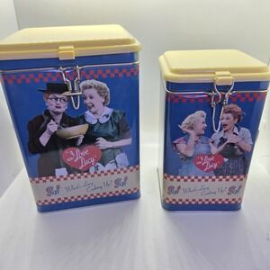 I Love Lucy "What's Lucy Cooking Up?" Vandor Tin Canister Set of 2 - Vintage